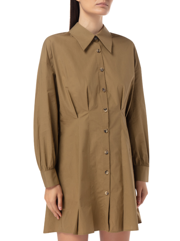 فستان قصير ويني باهت من البوبلين