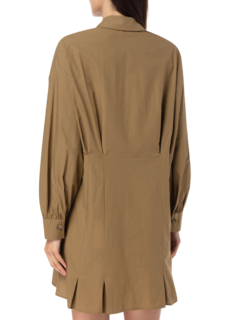 فستان قصير ويني باهت من البوبلين