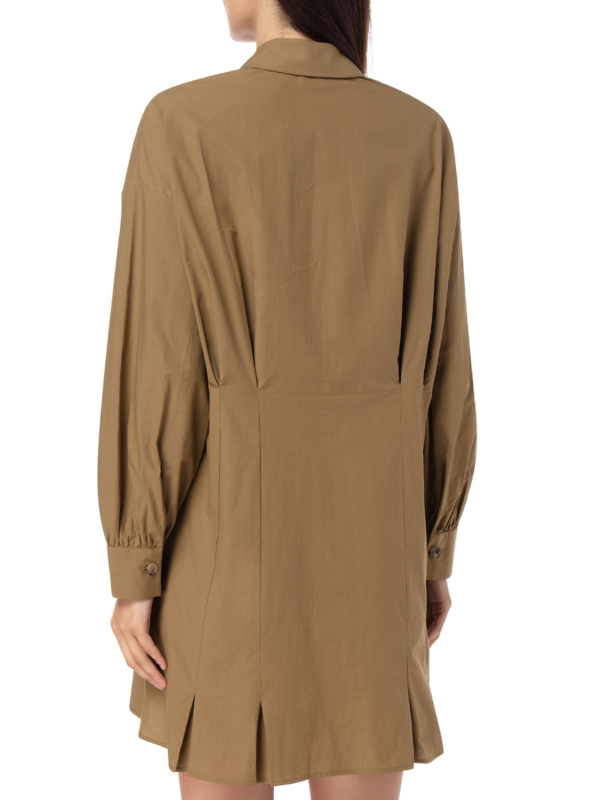 فستان قصير ويني باهت من البوبلين