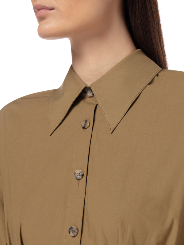 فستان قصير ويني باهت من البوبلين