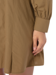 فستان قصير ويني باهت من البوبلين