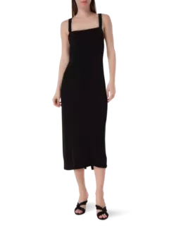 فستان فابيا متوسط الطول من قماش الكريب الحريري