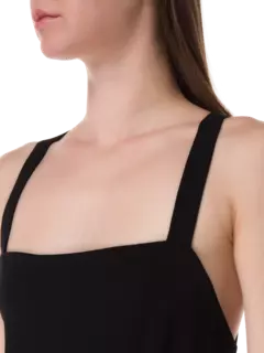 فستان فابيا متوسط الطول من قماش الكريب الحريري