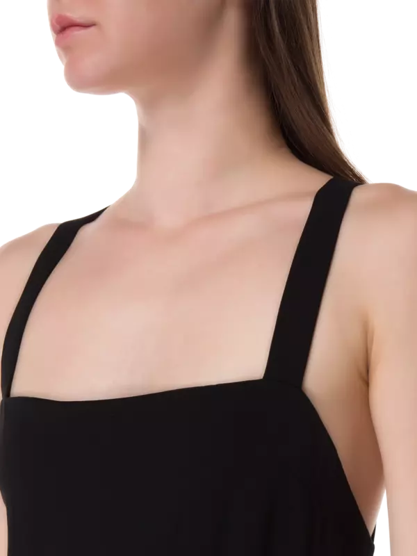 فستان فابيا متوسط الطول من قماش الكريب الحريري