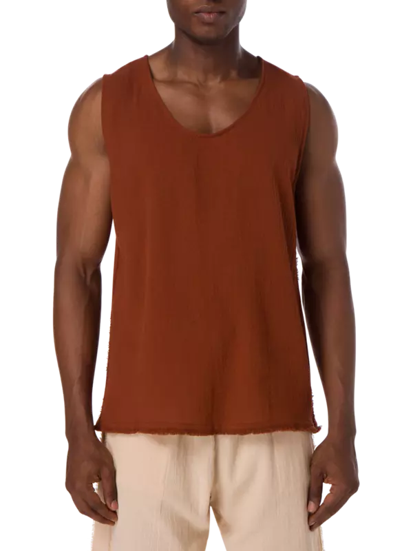 قميص كييبوك من القطن بدون أكمام