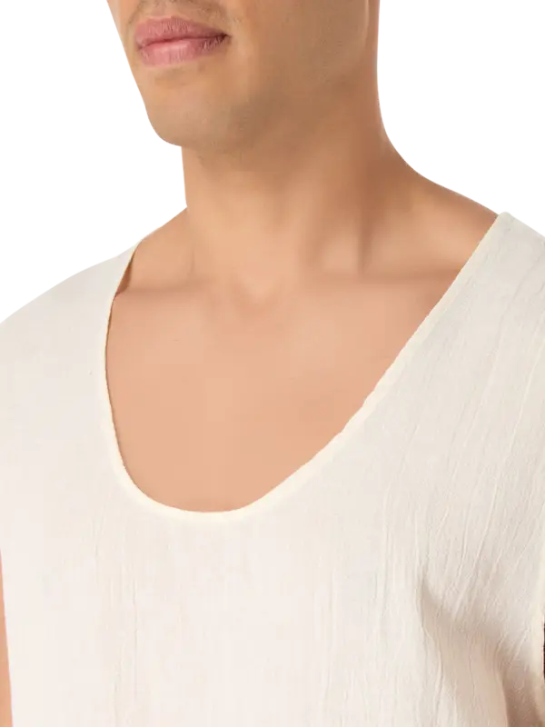 تيشيرت كيبوك من القطن بدون أكمام