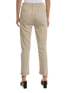 Cropped Denim Pants with Folded Hems
