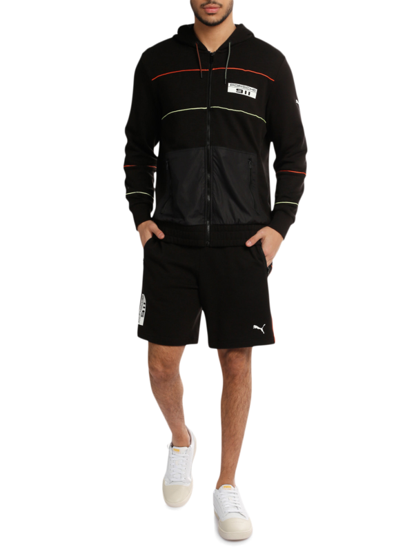 Full-Zip Hoodie with Techno-fabric Pockets