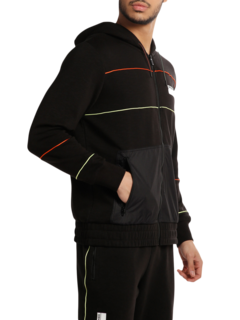 Full-Zip Hoodie with Techno-fabric Pockets