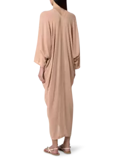 قفطان تيوب بأكمام طويلة ورقبة على شكل حرف V