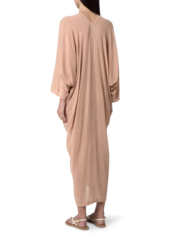 قفطان تيوب بأكمام طويلة ورقبة على شكل حرف V