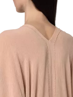 قفطان تيوب بأكمام طويلة ورقبة على شكل حرف V