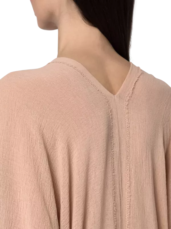 قفطان تيوب بأكمام طويلة ورقبة على شكل حرف V