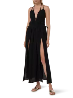 فستان توباك طويل بظهر مكشوف