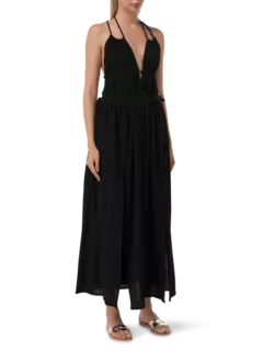 فستان توباك طويل بظهر مكشوف