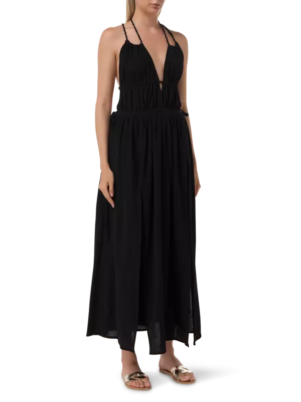 فستان توباك طويل بظهر مكشوف