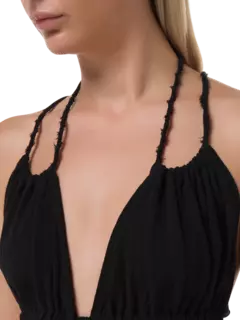 فستان توباك طويل بظهر مكشوف