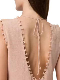 فستان واري من الخيش القطني بلونين