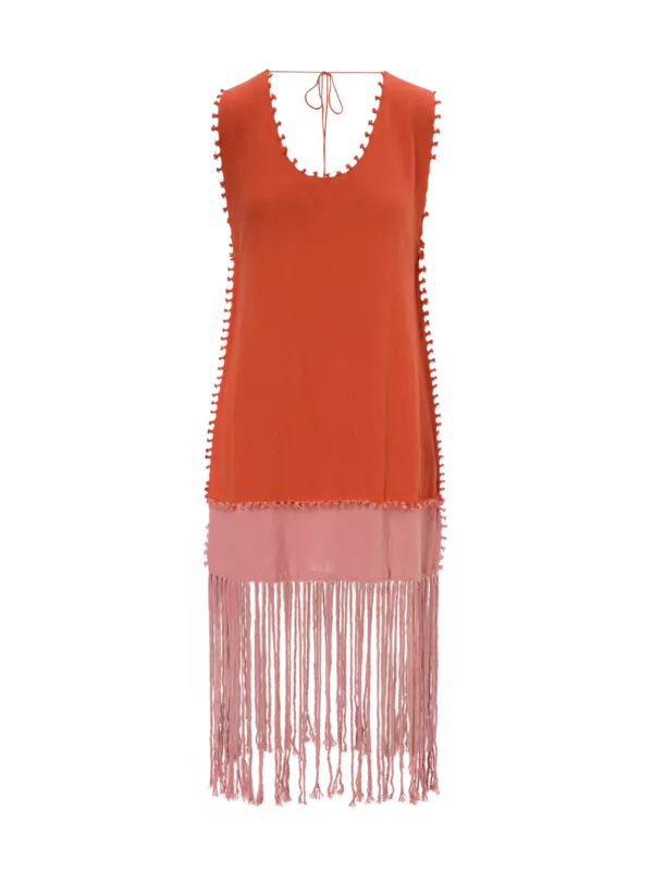 فستان واري من القطن