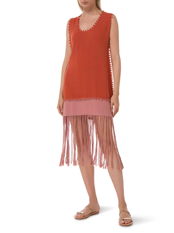 فستان واري من القطن