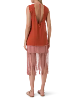 فستان واري من القطن