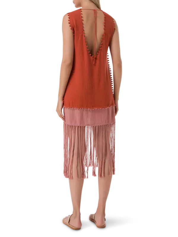 فستان واري من القطن