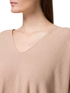 فستان ويسا من نسيج الجوت القطني بقصة غير متساوية بلونين