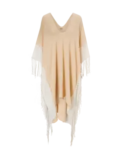 فستان ويسا من الخيش والقطن بتصميم غير متماثل