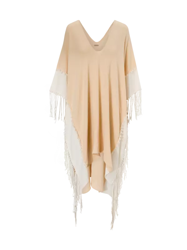 فستان ويسا من الخيش والقطن بتصميم غير متماثل