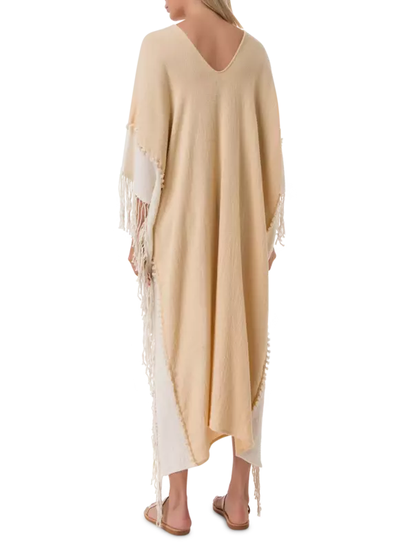 فستان ويسا من الخيش والقطن بتصميم غير متماثل