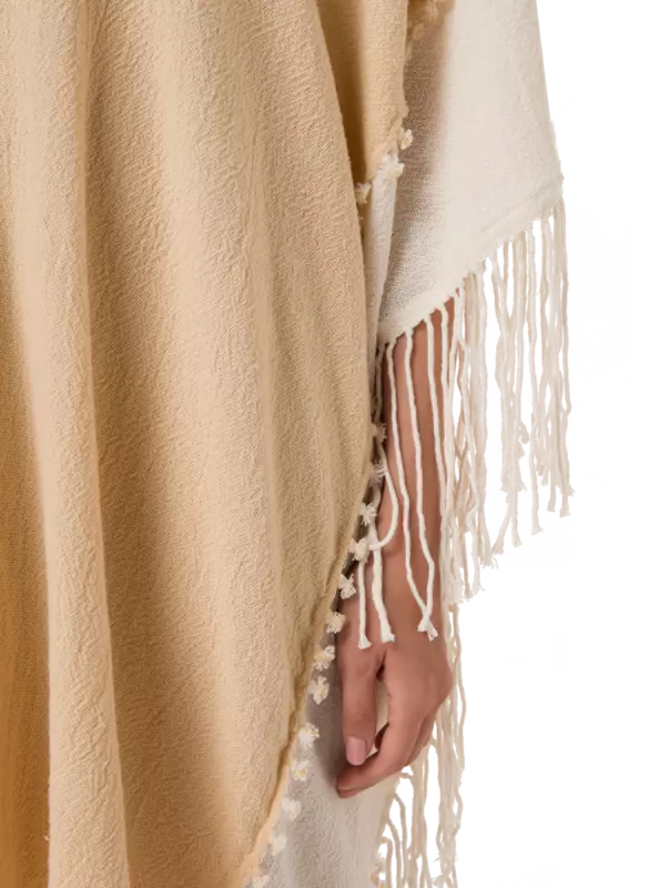 فستان ويسا من الخيش والقطن بتصميم غير متماثل