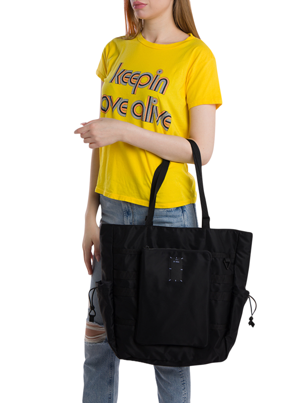 Black Fabric Handbag.