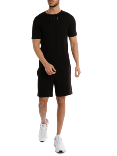 Cotton Shorts with Side Print