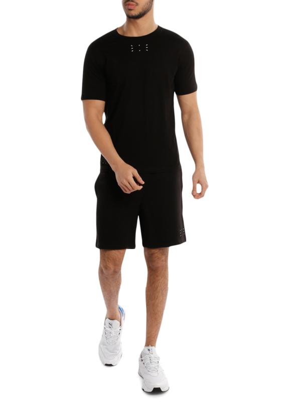 Cotton Shorts with Side Print