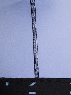 Baby Blue Cropped Tank Top with Grey Trims