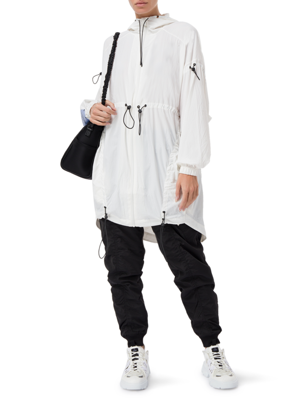Drawstring-Detailed Parka Coat