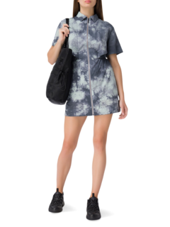 Tie-Dye Mini Shirt Dress