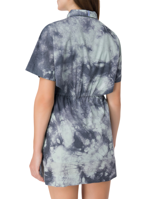 Tie-Dye Mini Shirt Dress