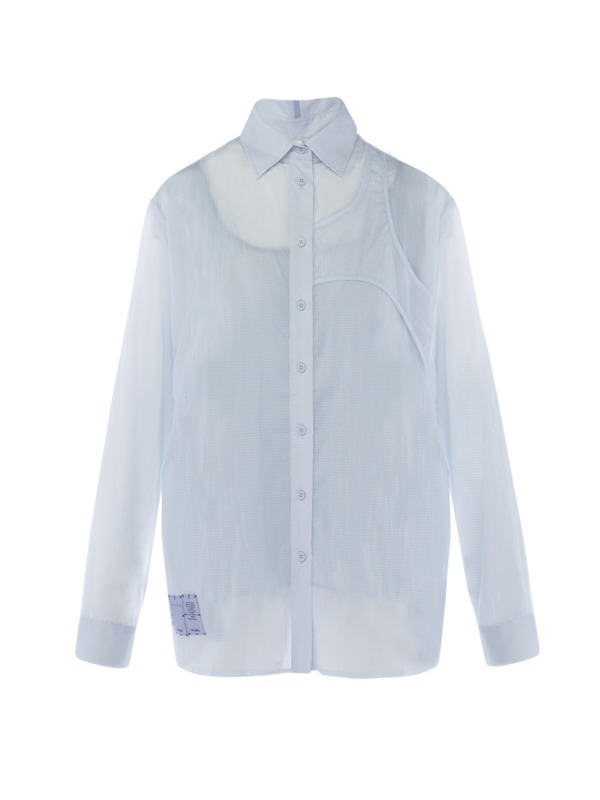 Sheer Long-Sleeve Shirt