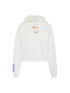 Cropped Graphic Print Hoodie