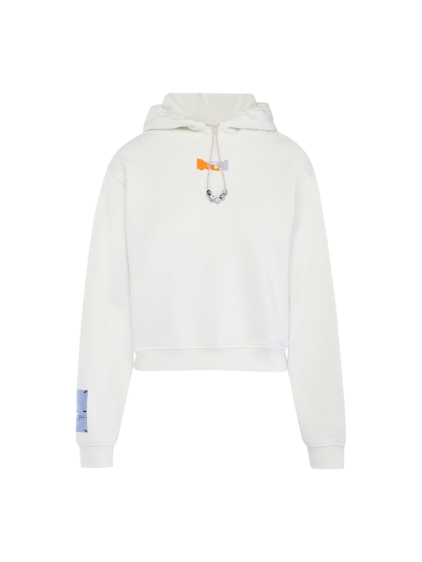 Cropped Graphic Print Hoodie