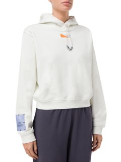 Cropped Graphic Print Hoodie