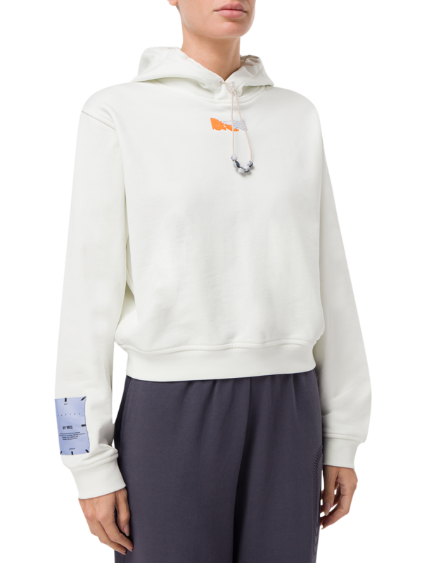 Cropped Graphic Print Hoodie