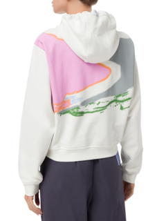 Cropped Graphic Print Hoodie