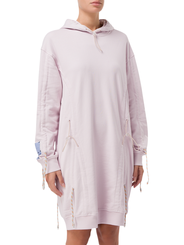 Drawcord Hooded Dress