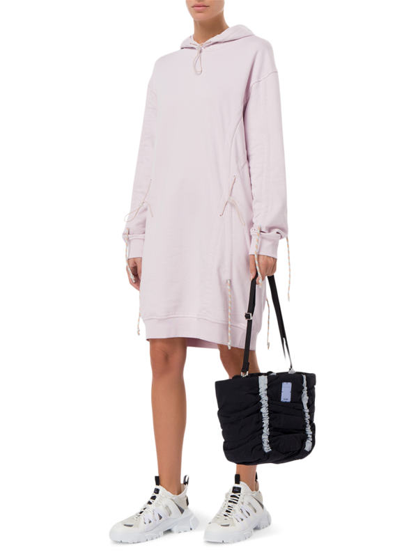Drawcord Hooded Dress