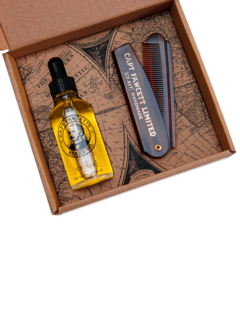 Beard Oil And Comb Gift Set.