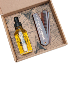 Beard Oil And Comb Gift Set.