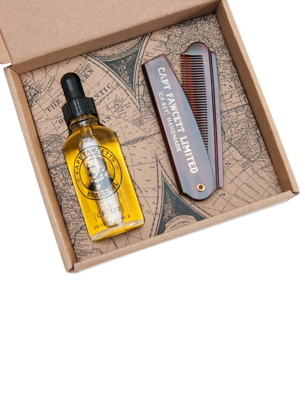 Beard Oil And Comb Gift Set.