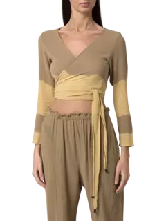 بلوزة لاهون بأكمام طويلة مصبوغة بطريقة الربط